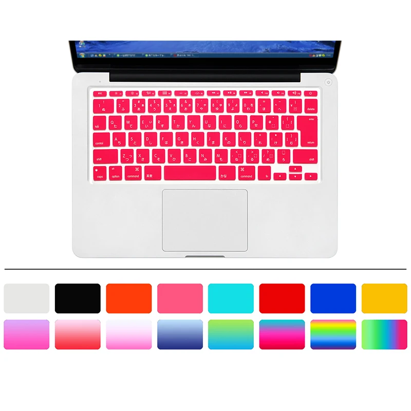 pink HRH Лидер продаж силиконовая JP Японская Клавиатура Защитная пленка для Mac Book Air 11 11,6 японская версия A1370 A1456 - Цвет: pink