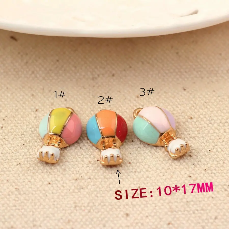 Новое поступление эмаль золотого тона красочный огненный шар Подвески 30 шт 90 DIY