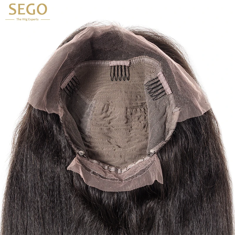SEGO Yaki 13*4 человеческие волосы на кружеве парики для черных женщин парик шнурка