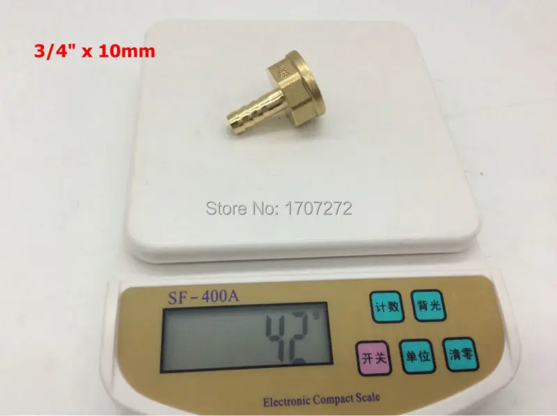 Бесплатная доставка медный штуцер 10 мм для шланга x 3/4 дюйма Женский латунный с