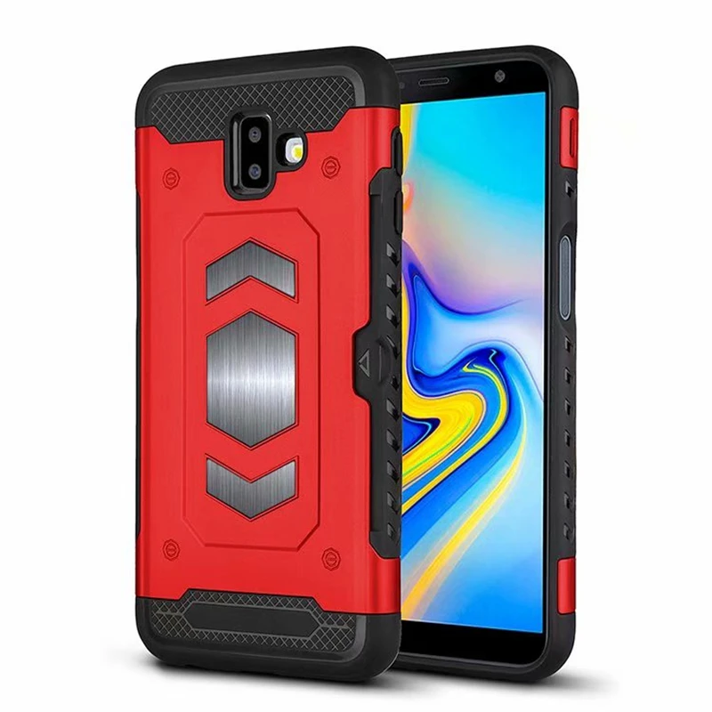 Heavy Duty Car Magnet Armor Case Shockproof Cover For Samsung Galaxy J3 J4 J6 Plus J8 2018 J5 2017 J7 Prime Back Card Slots | Мобильные