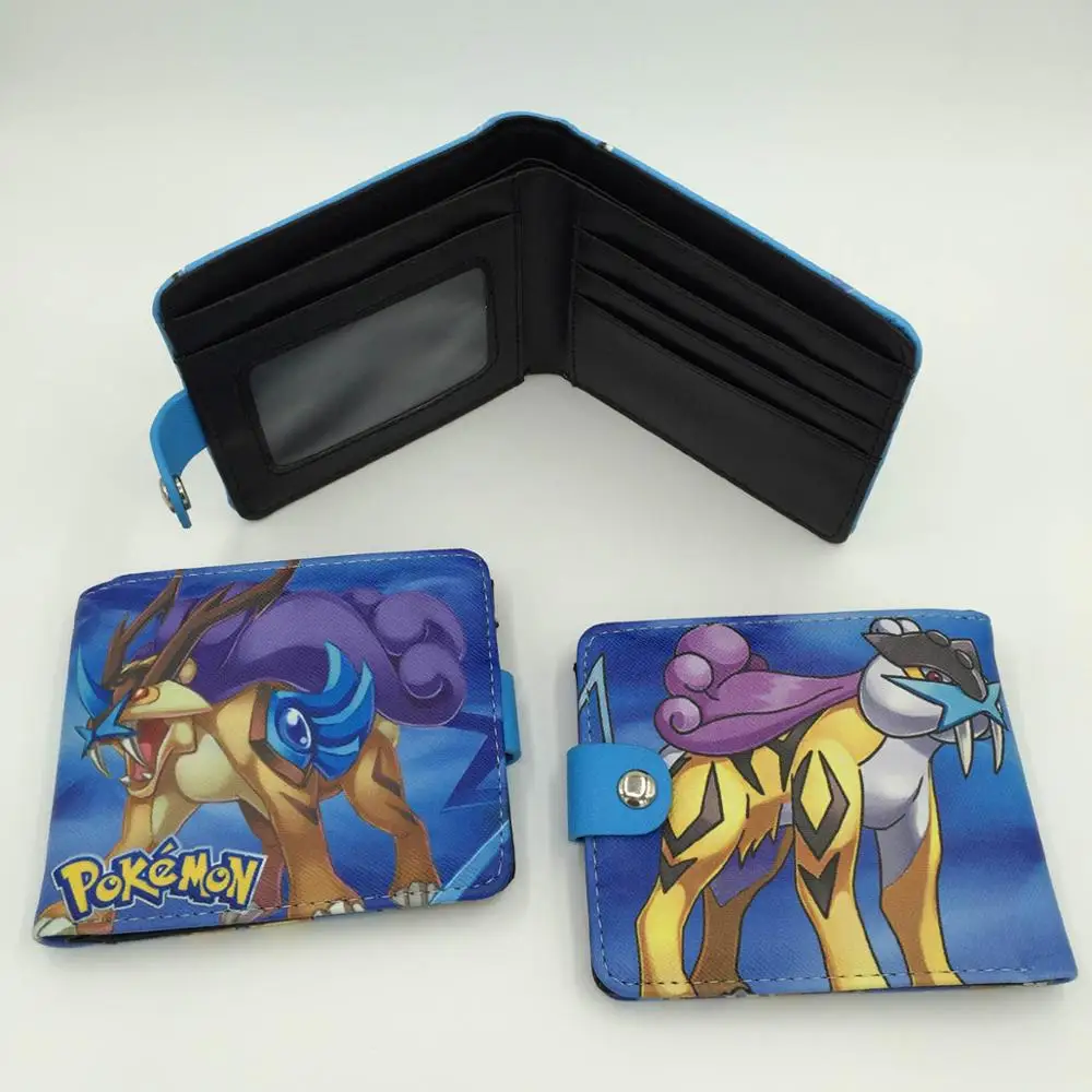 Raikou Коллекция Пикачу: Eevee/аниме Карманный Монстр Иви Высококачественная Синтетическая кожа короткий Изысканный кошелек/кошелек - Цвет: Raikou