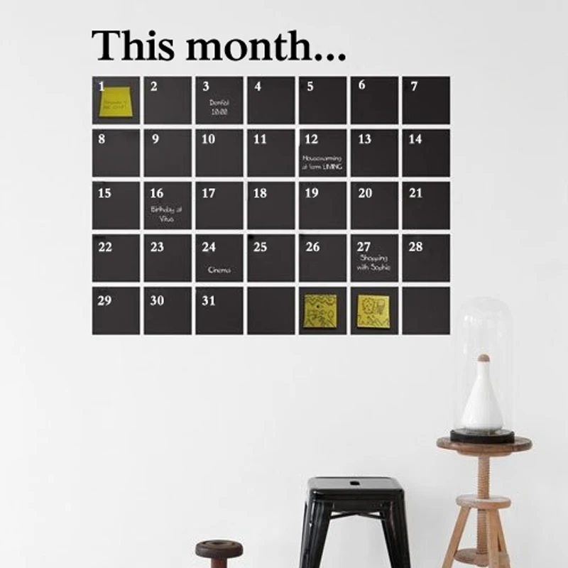 Сделай Сам ежемесячный и еженедельник доске виниловые наклейки на стены