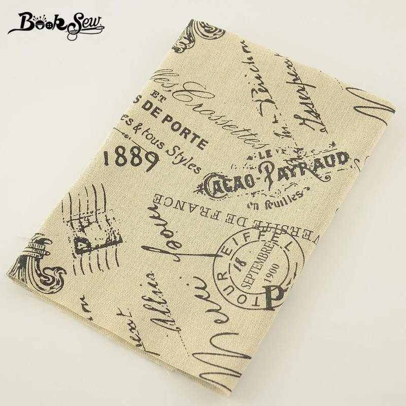 Booksew Quilting Textile Paris Free Style Cotton Linen Fabric Sewing Material Tablecloth Pillow Bag Curtain Cushion Zakka Tissu | Дом и сад