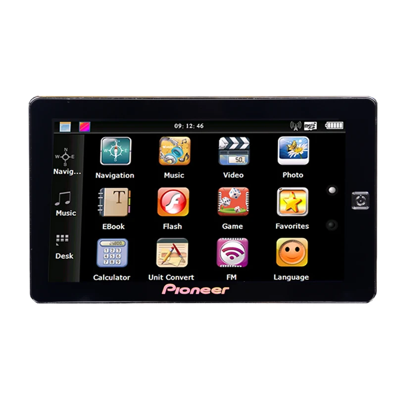 7-дюймовый грузовик GPS навигация MTK 800MHz RAM 256M ROM 8G HD 800*480 bluetooth avin навигационная