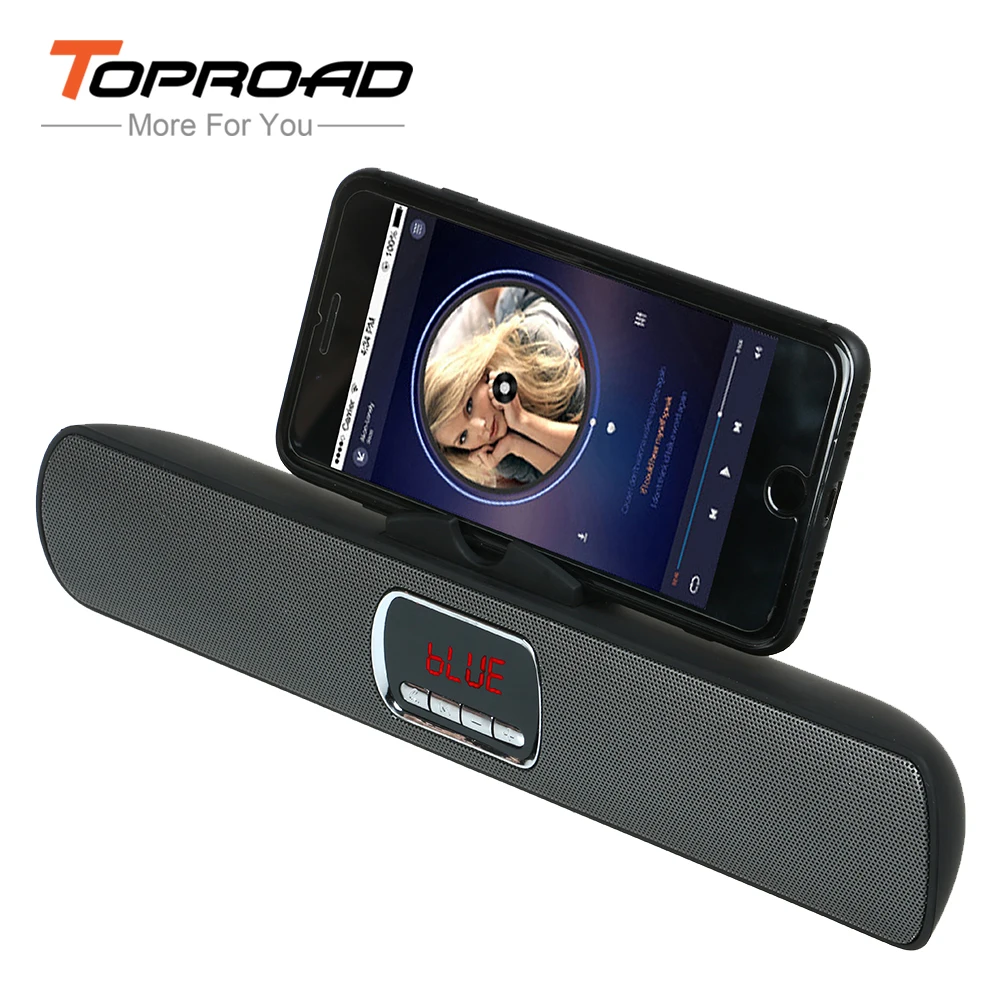 TOPROAD Портативный беспроводной Bluetooth динамик супер бас стерео двойной громкий динамик TF FM радио USB lcd для ПК компьютера мобильных телефонов
