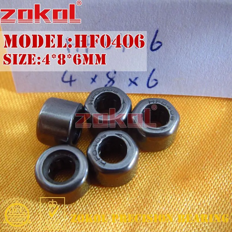 ZOKOL 10 шт. HF0306 HF0406 HF0608 HF0612 EWC0608 односторонний игольчатый роликовый подшипник 3*6 5*6 мм