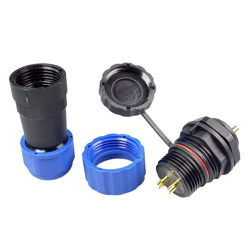 10 Sets SP20 Waterproof Aviation Connector 2/3/4/5/6/7/8/9/12 Pins IP68 20mm Circular Power Cable Male Plug Female Jack Socket |