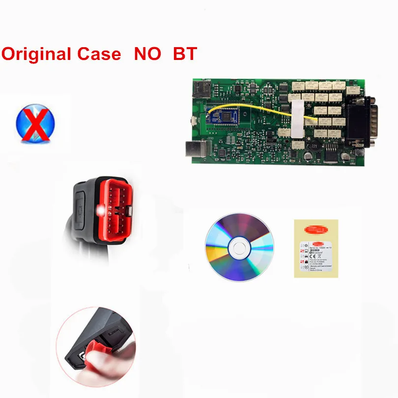Новое поступление одиночный PCB Multidiag MVDiag 2016R1+ Keygen Bluetooth TCS Pro OBD2 диагностический сканер инструмент для автомобилей/грузовиков - Цвет: original case no bt