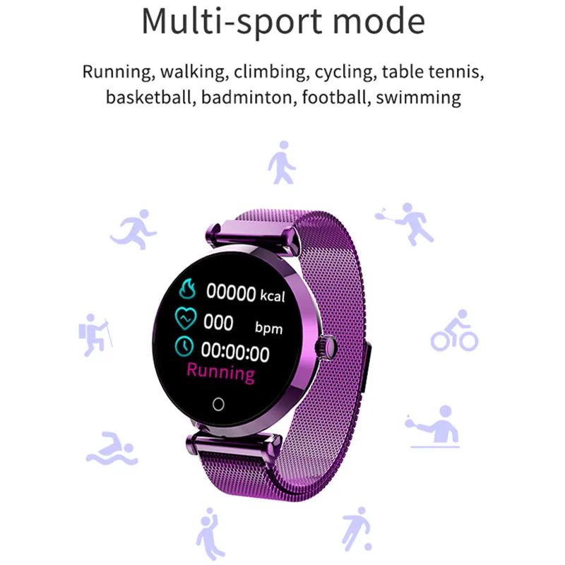 Умные часы R6 нового образца 2019 года IP67 для женщин с браслетом, спортивным фитнес-трекером, мониторингом сердечного ритма и артериального давления, Bluetooth PK B80 on.
