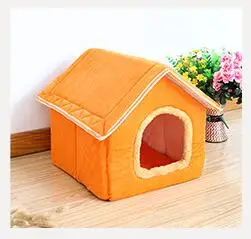 orange 2 Fine joy собачий домик для кошек, диваны, съемный чехол, коврик карамельного цвета для маленьких и средних собак, товары для домашних животных, домашние кровати для кошек - Цвет: orange 2