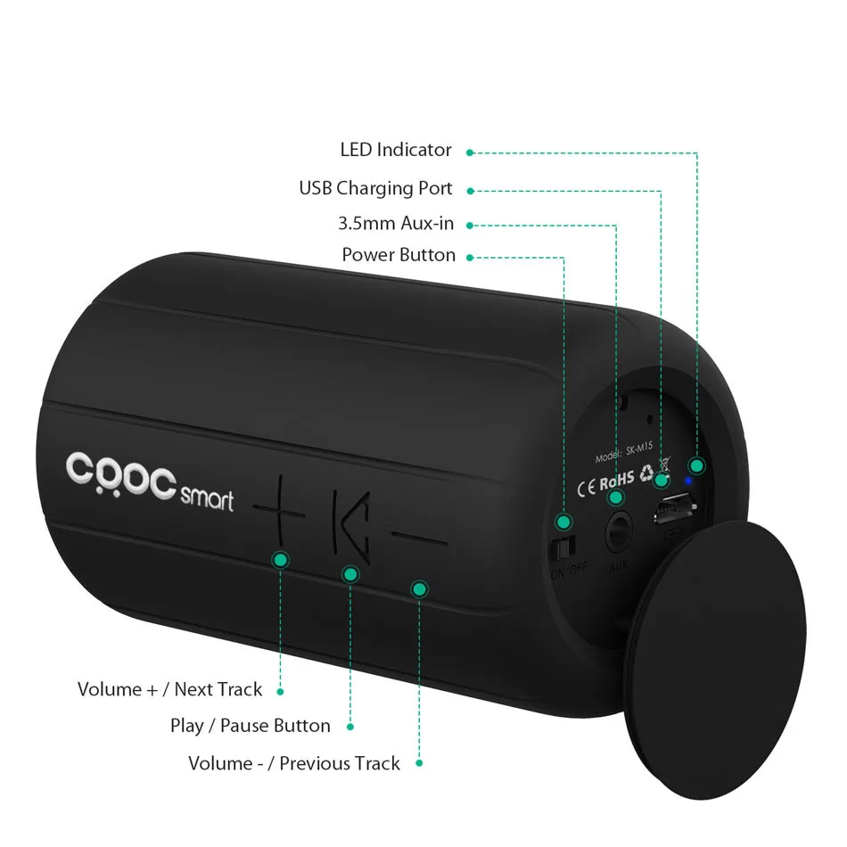 Crdc Мощный мини беспроводной bluetooth-динамик Водонепроницаемый велосипед