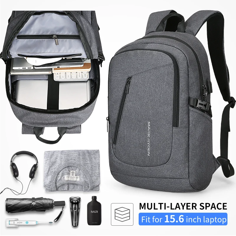 Мужской многофункциональный рюкзак Mark Ryden с выходом USB для зарядки подходит