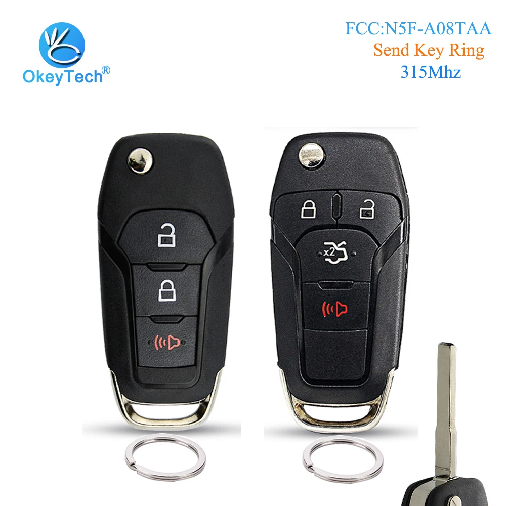 OkeyTech дистанционный ключ для Ford Fusion escade Focus Mondeo Ranger складной с откидной крышкой HU101