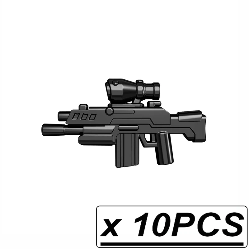 10pcs PGPJ0142 Guns Trek Halo Звёздные войны научная фантастика будущее оружие пакет для MOC части строительные блоки игрушки для детей - Цвет: 10pcs PGPJ0142