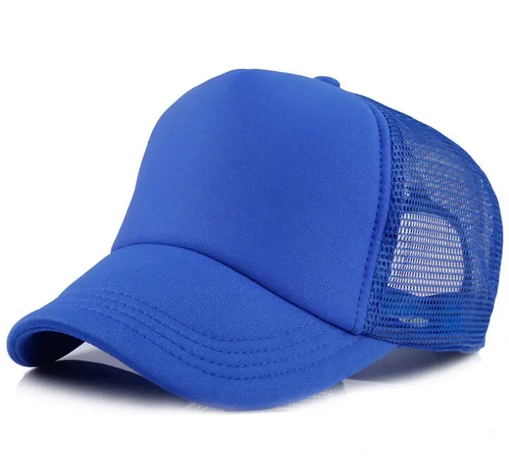 Full blue 500 шт./лот, заказной логотип, Кепка водителя грузовика, для взрослых, полиэстер, печатные шапки с логотипом, бейсболки Gorros - Цвет: Full blue