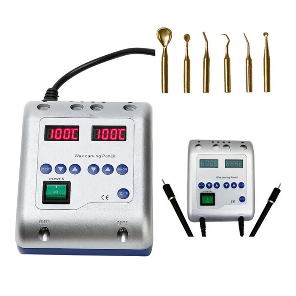 Dental Lab Equipment Digital Electric Wax Carver Knife Double Carving Pen Pencil / 6 Tips 2 for Jewelry 220V | Красота и здоровье