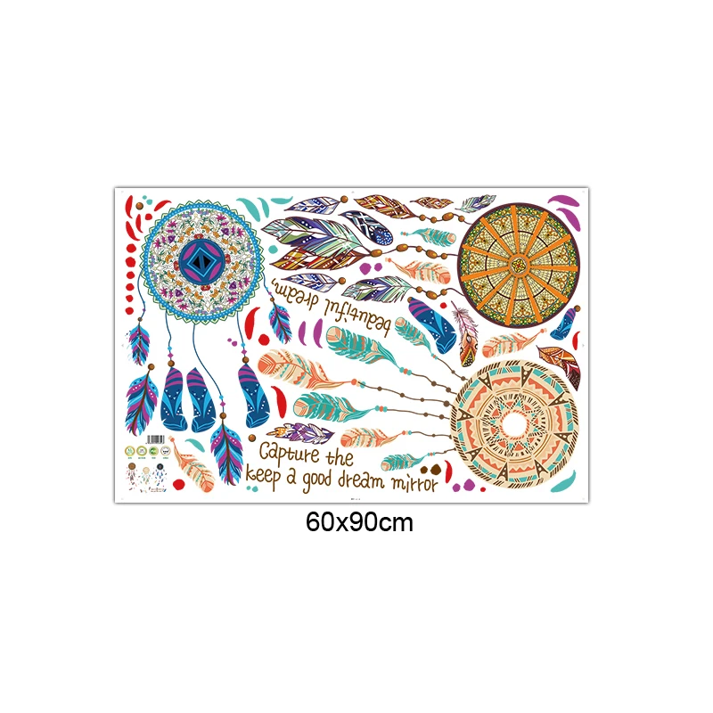 [Fundecor] Dreamcatcher Wall Stickers for kids rooms children bedroom living room home decoration art decals furniture stickers | Дом и сад