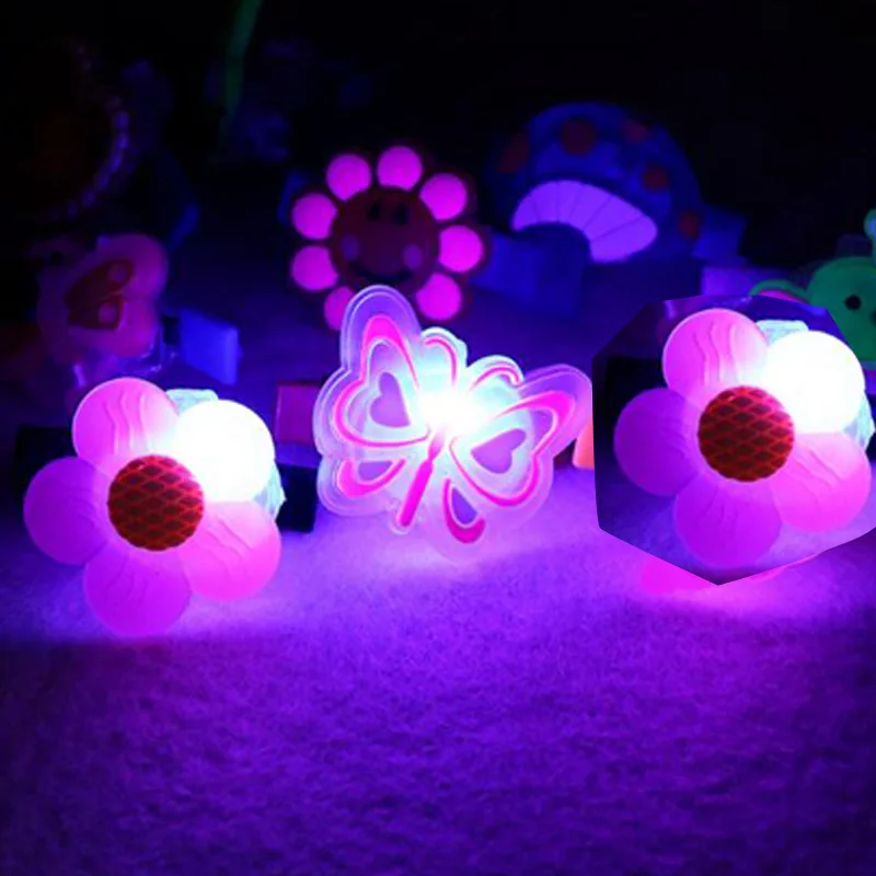 LED Glowing 100pcs/lot Glow Light Cartoon Kids Led Headwear For Birthday Party Girls Decoration Colorful Headband Children Gift | Дом и сад