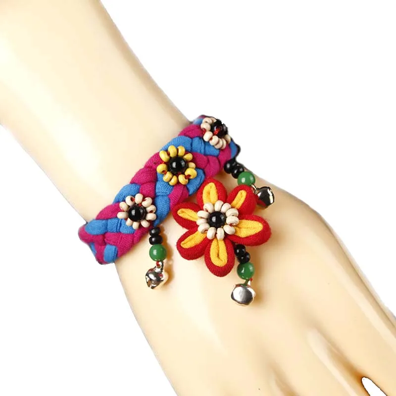 Этнический тканевый браслет ручной работы этнические аксессуары ювелирные