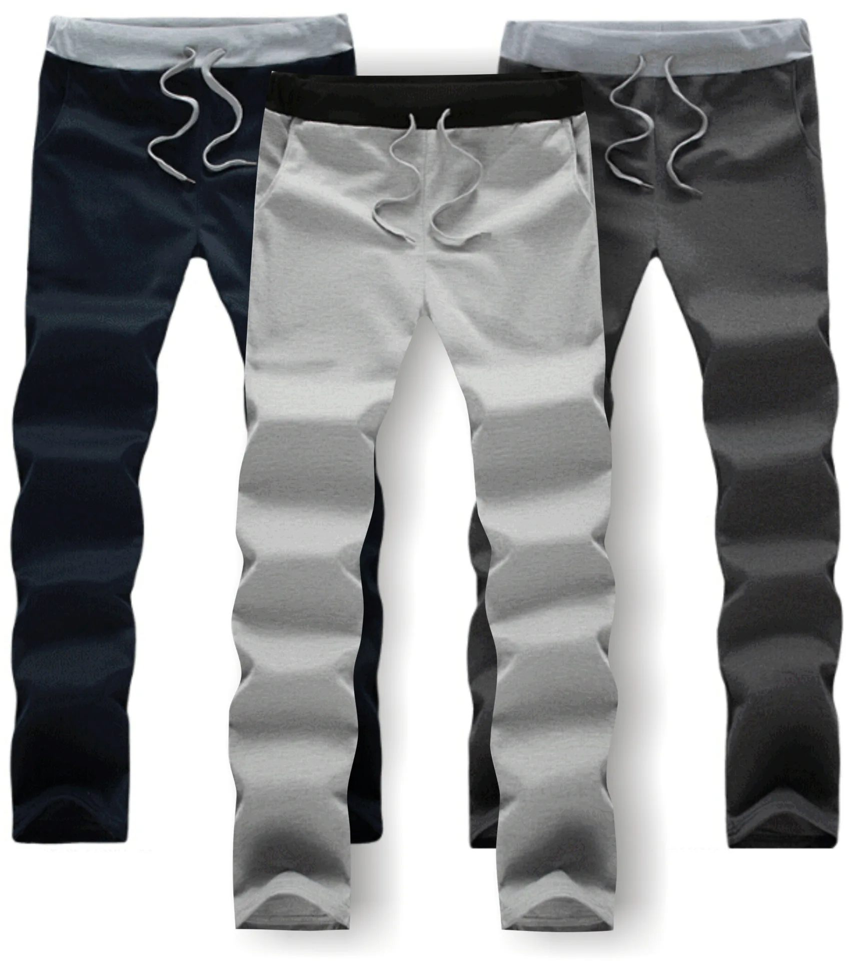 

Darwstring Sport Tracksuit Bottoms Mens Casual Loose Pants Black Grey Cotton Sweatpants Men Plus Size 3XL