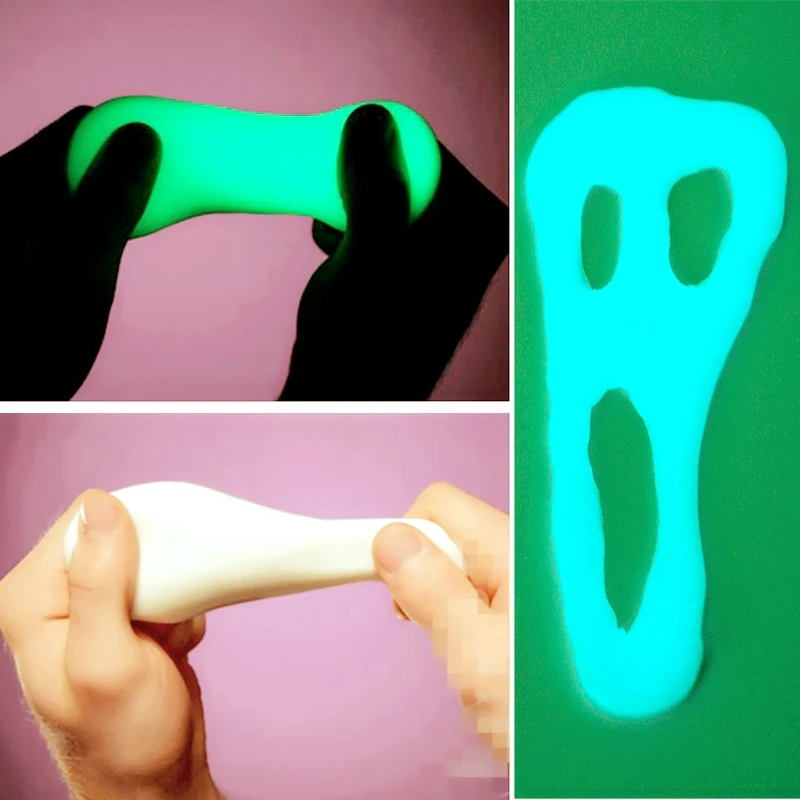 Слайм ручной светящийся в темноте Пластилин из резины грязь пластилин Putty Clay