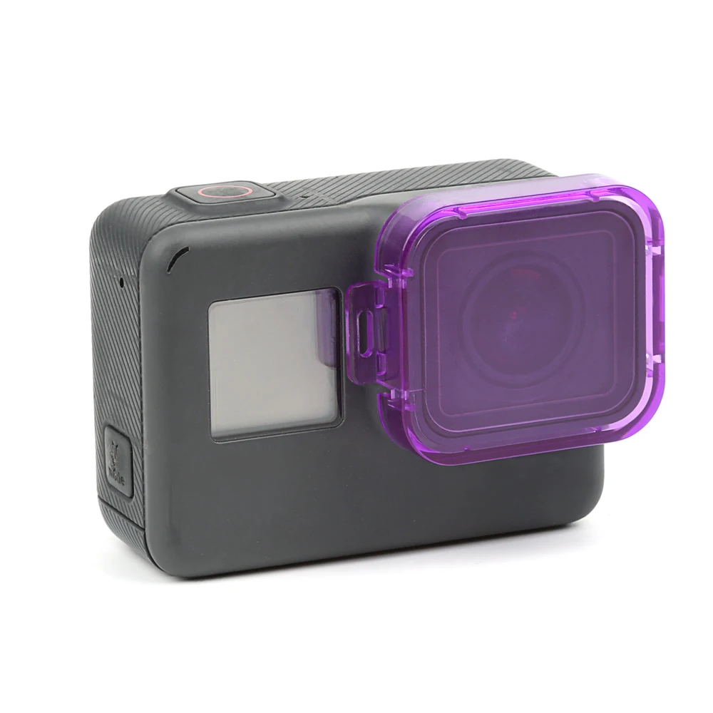 6 цветов фильтр для дайвинга для GoPro Hero 7 6 5 черная крышка для камеры крышка объектива Красный Серый Фиолетовый Оранжевый фильтр для Go Pro аксессуар