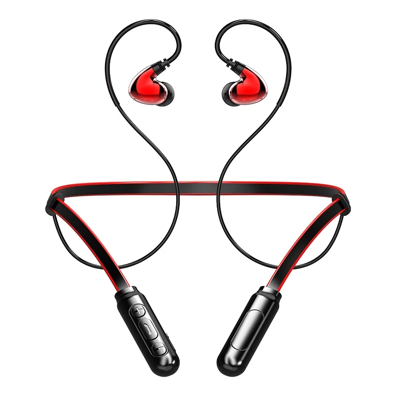 Красный Спортивные bluetooth-наушники с шейным ремешком Z5, двойные динамические круглые сбалансированные арматурные наушники-вкладыши, bluetooth-наушники, спортивные стереонаушники - Цвет: Красный