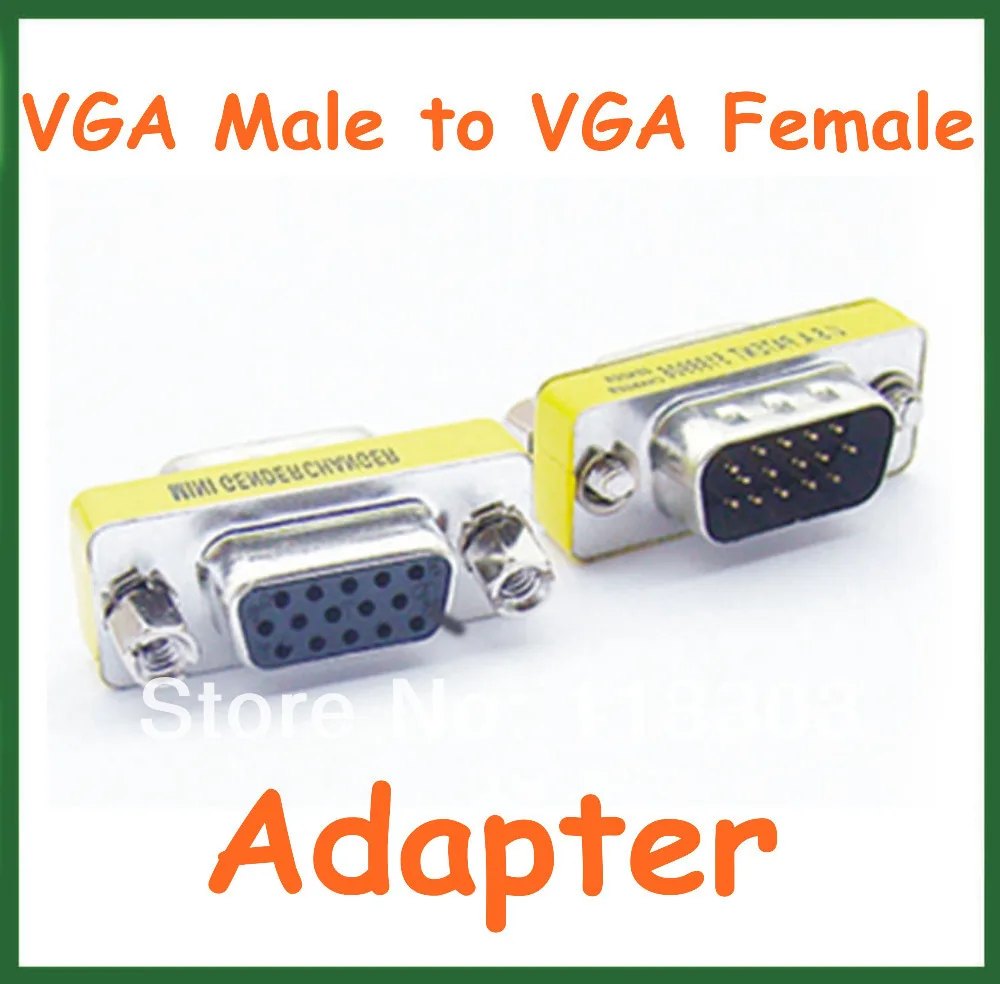 

20pcs 15 Pin VGA Male to VGA Female Adapter Extend Converter VGA Connector VGA Male to Female