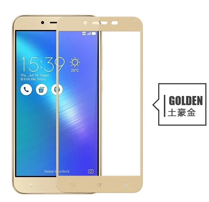 Закаленное стекло для Asus Zenfone 3 Max ZC553KL Защитная пленка для экрана Asus_X00DDA XOODDA 3max zc553 zc 553kl 553 GLAS kl - Цвет: Gold