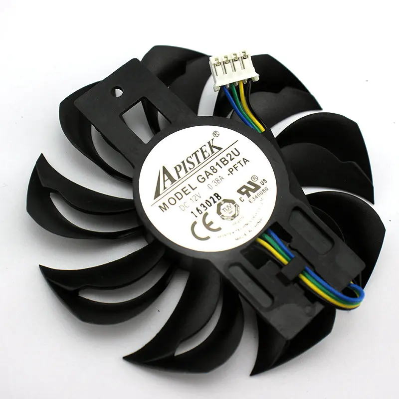 Оригинальный GA81B2U DC12V 0.38A для DATALAND RX460 Графика карты вентилятор охлаждения|Кулеры