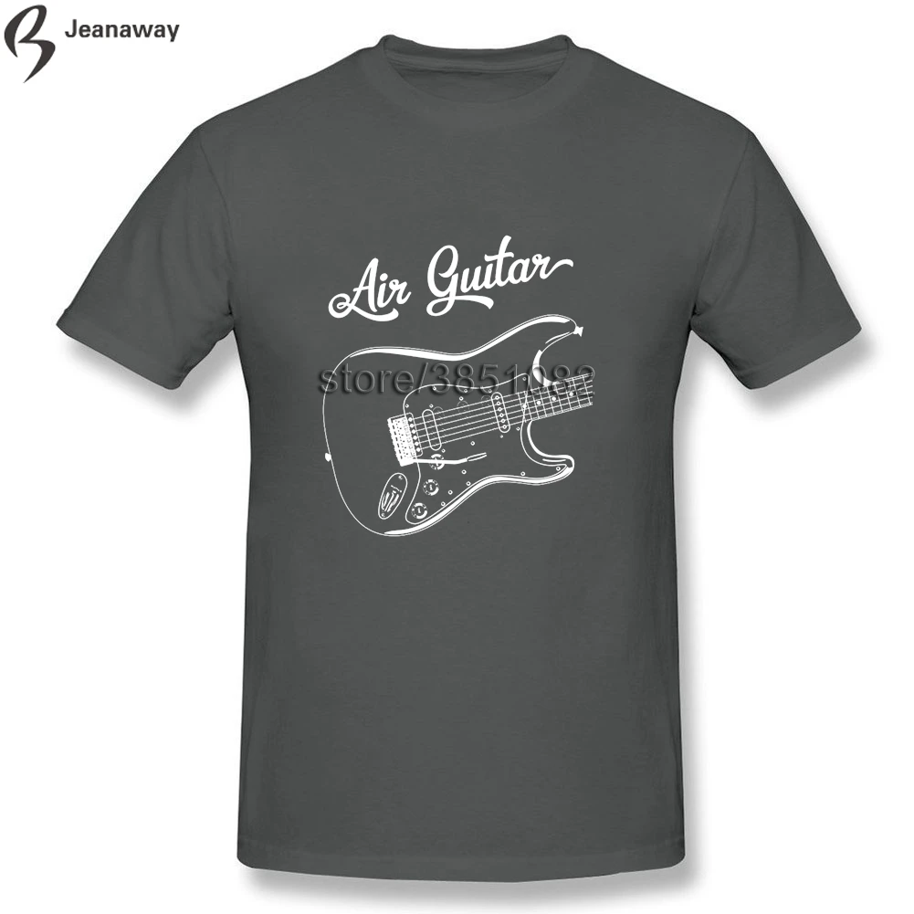 Полный хлопок Air Guitar Rock Multi-Цвет Мужской Черный Crewneck короткий рукав Футболки новая