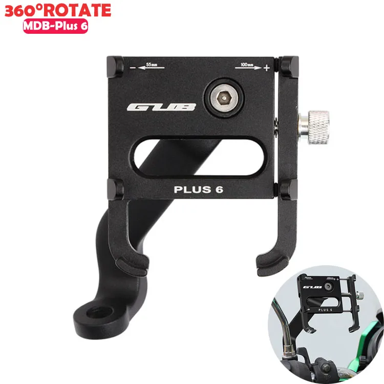 MDB-Plus 6-Black Universal Mobile Phone Holders Stands For Yamaha Motorcycle phone Mount holder gub Plus6 moto rearview mirror mount Phone holder - Цвет: MDB-Plus 6-Black