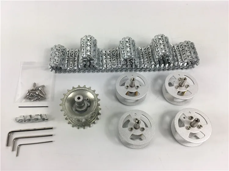 

DIY Metal Track drive kit +Drive wheel + Bearing wheel set for Robot Tank Smart Car Chassis kits