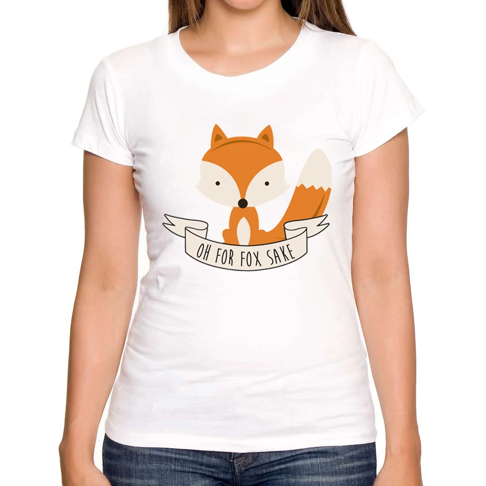 2018 новейшая мода Oh For Fox Sake дизайнерская женская футболка с коротким рукавом