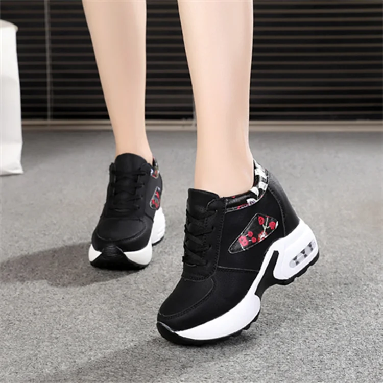 2019 женская повседневная обувь на платформе Модная высоком каблуке Женская