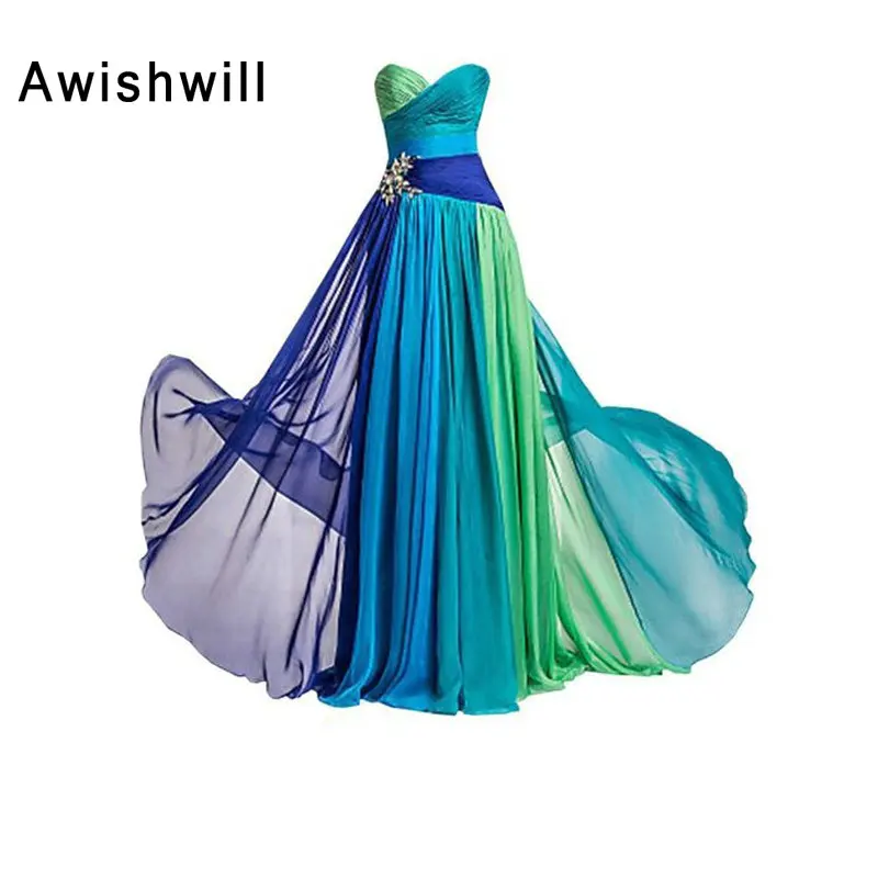 Лидер продаж дешевое шифоновое Элегантное Длинное платье с бисером и рюшами для