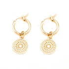 1 пара, Классические круглые серьги-кольца с вырезами, Женский шикарный золотой серебряный цветной круг, серьги-подвески, ювелирные изделия, E353-3