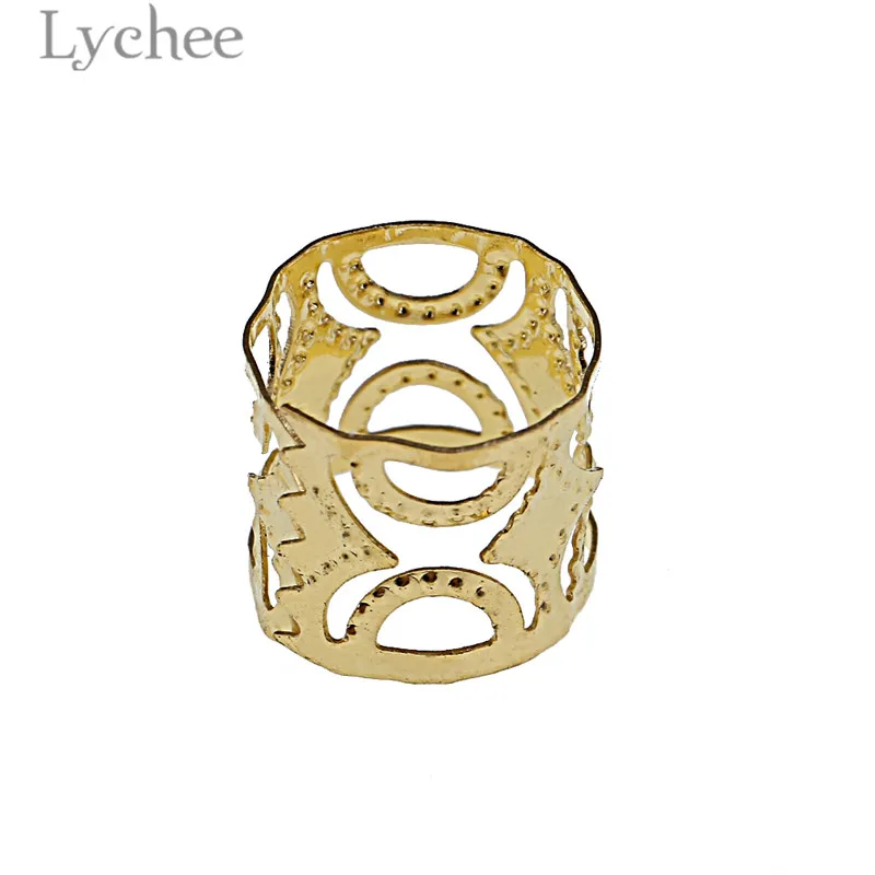 Lychee 20 штук в стиле хип-хоп сплав полые подвязанные лентой с объемной волной