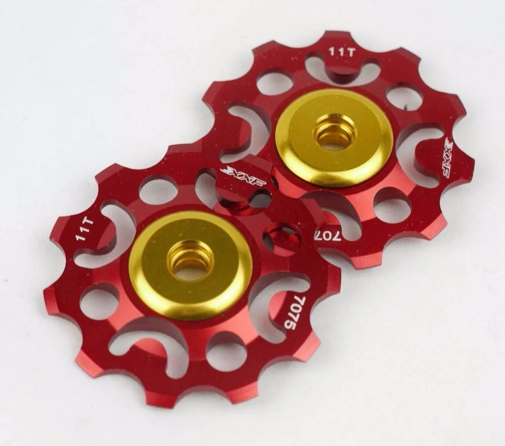 1 PAIR JOCKEY WHEEL PULLEY Rear Derailleur SUPER LIGHT RED 11T FOR SHIMANO SRAM | Bicycle