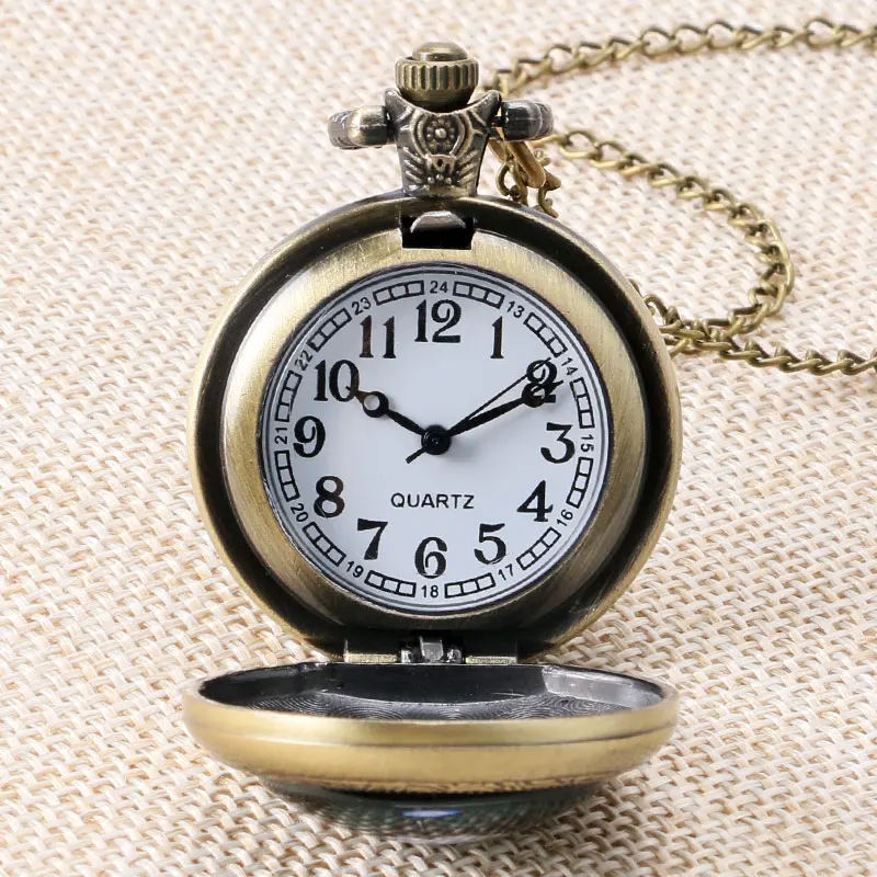 Steampunk Sword Art Online Cartoons Anime Bronze Quartz Analog Fashion Game Pocket Watch Necklace Chain for Men Boy | Наручные часы