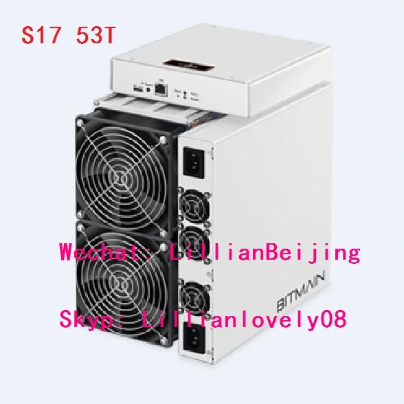 Шток AntMiner S17 53 T Asic Miner Sha256 Биткойн BCH Майнинг машина bitcore s17 с оригинальным блоком