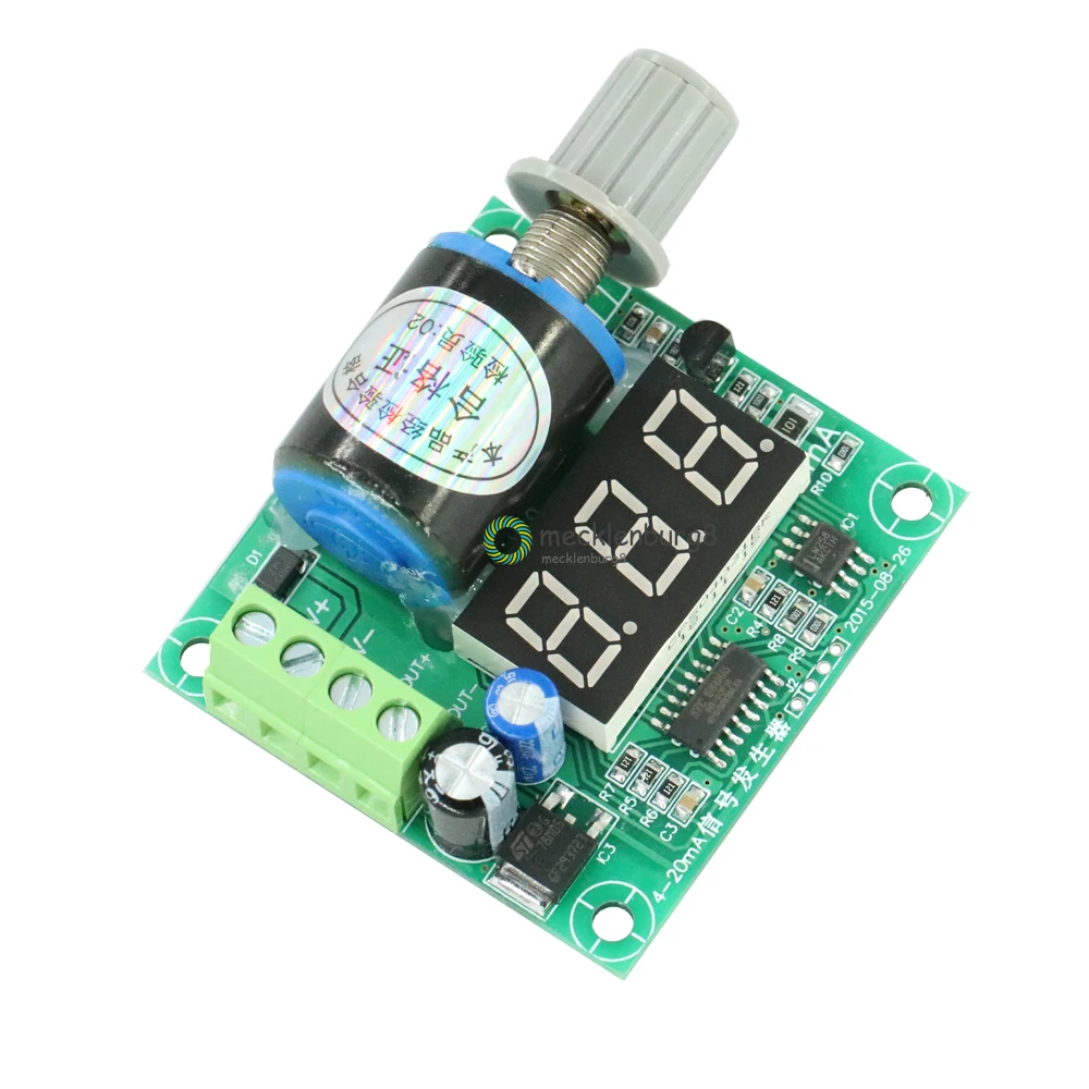 

4-20mA DIY Kit for digital adjustable current signal generator Module Board accuracy up to 0.1mA frequency generator DC 12 V 24