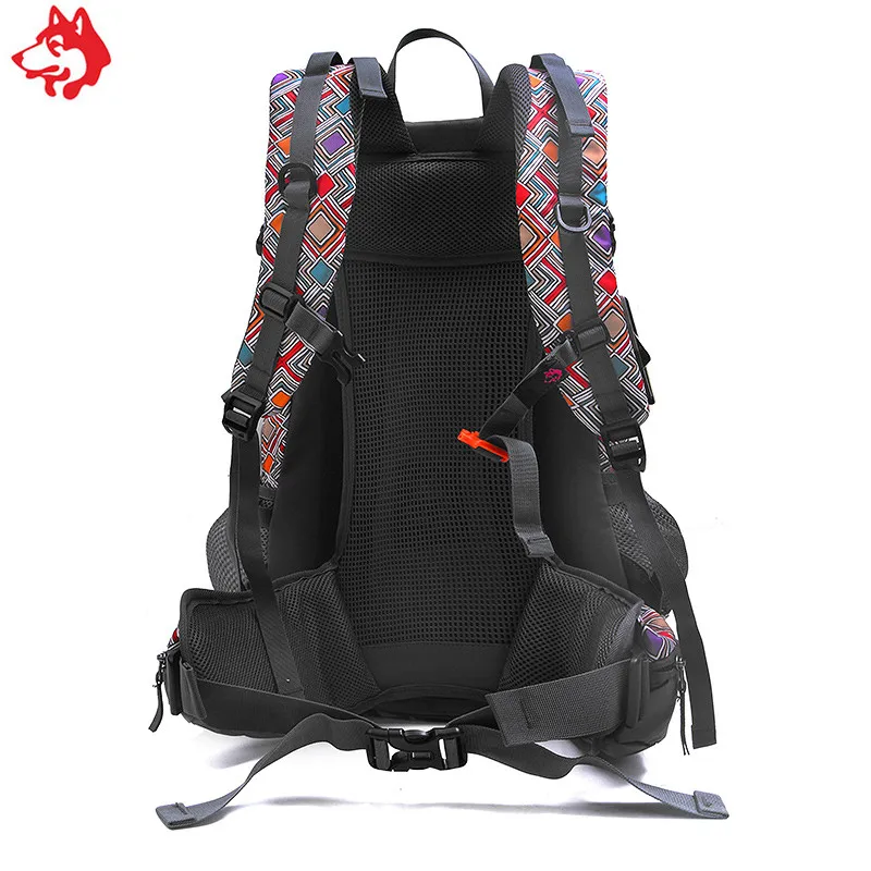 Рюкзак Yiwu 32L для спорта и походов оранжевый/черный/темно зеленый тактический