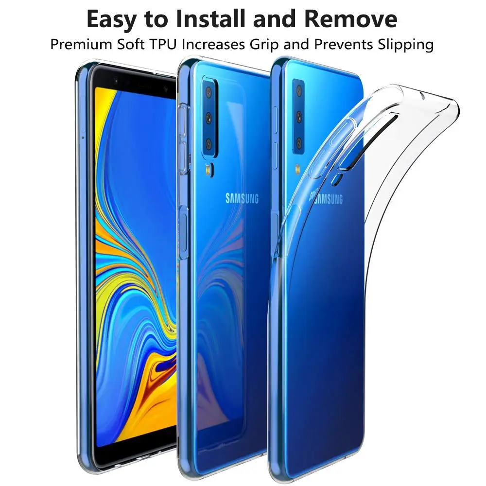 10PCS Soft TPU Cover For Samsung Galaxy A9 Star pro 2018 A9S A8S A6S A8 Plus A6 A10 A30 A40 A50 Transparent Protective Back Case |