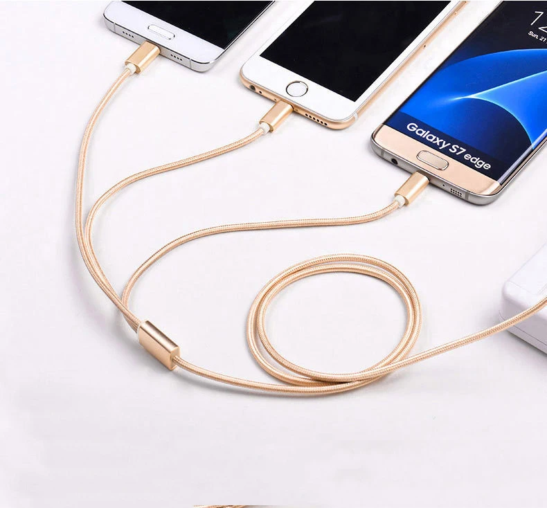 3 в 1 USB многофункциональная линия для зарядки мобильного телефона Быстрая