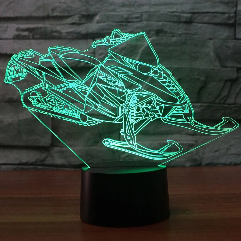 3D светодиодные ночные светильники для лыж снегохода Usb сенсорная кнопка