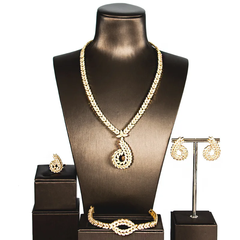 

Fashion Simple Cubic Zirconium Jewelry Set Four Pieces