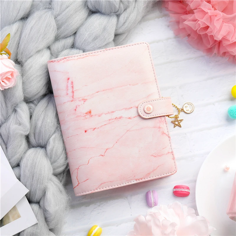 Lovedoki розовый мраморный переплет записная книжка и журнал A6 спиральный