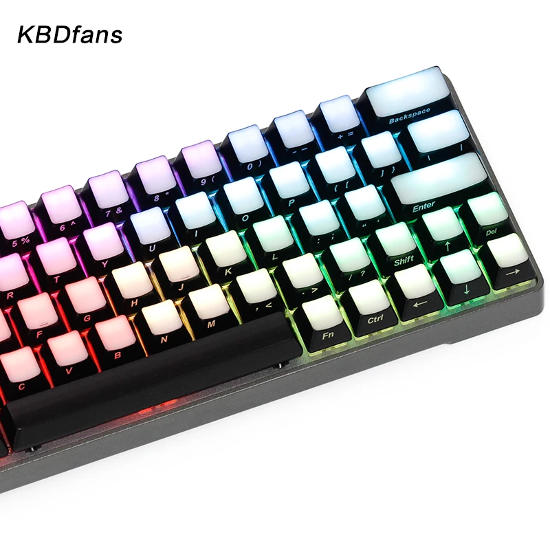 Передняя/боковая печатная подсветка Keycaps gk 64 раскладка tranlucidus abs Keycaps|Клавиатуры| |